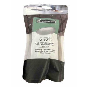 Liberty Hardware PN1053C-SN-U1 Cabinet Pull, Dual Mount, Satin Nickel, 2.5 or 3”